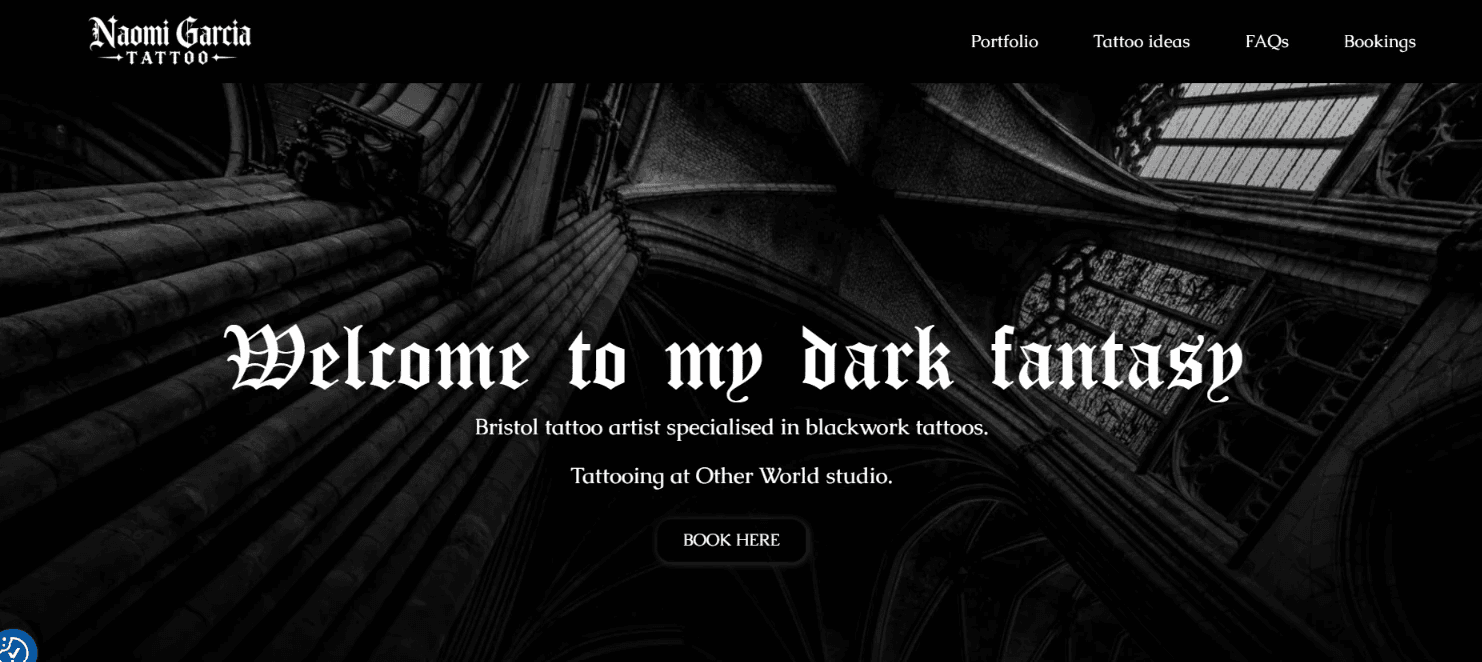 Naomi Garcia Tattoo website